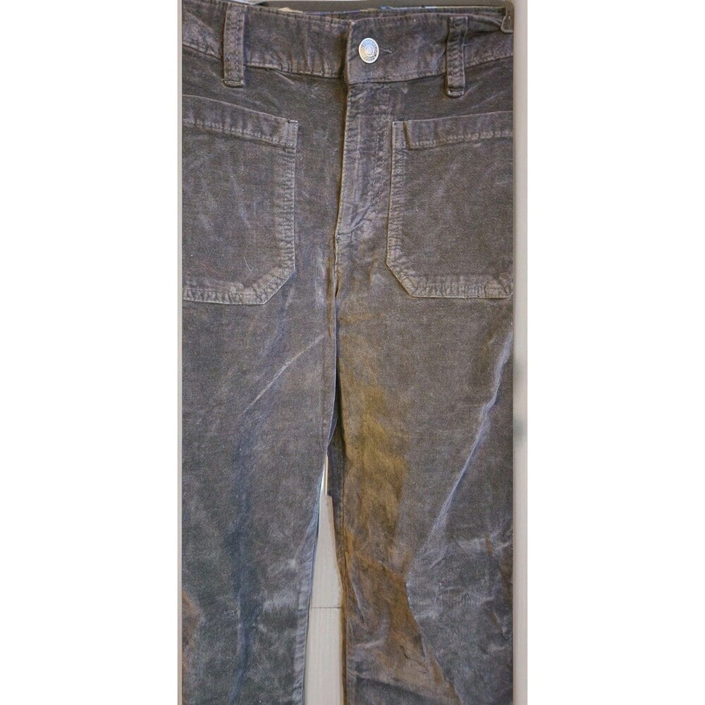 NWT Free People Women felt Corduroy Pants Black Straight Leg‎ Sz 6 Mid Rise D30 - Picture 2 of 8